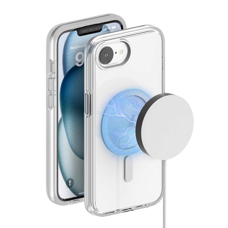For iPhone 16e Terminator Style Transparent MagSafe Magnetic Phone Case(Transparent) - iPhone 16e Cases by buy2fix | Online Shopping UK | buy2fix