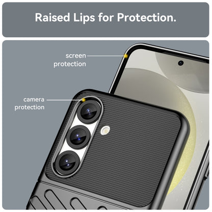 For Samsung Galaxy S25 5G Thunderbolt Shockproof TPU Phone Case(Black) by buy2fix
