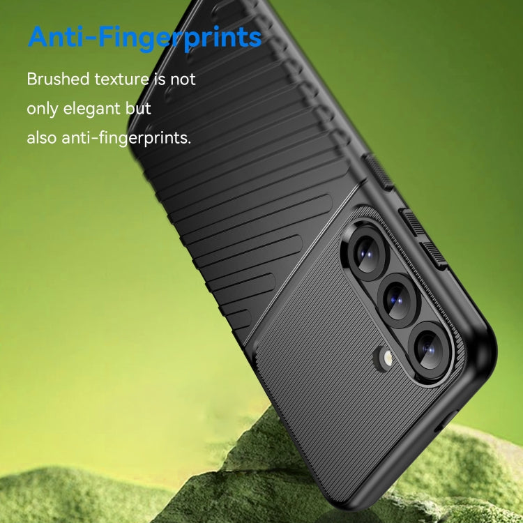 For Samsung Galaxy S25+ 5G Thunderbolt Shockproof TPU Phone Case(Black) by buy2fix