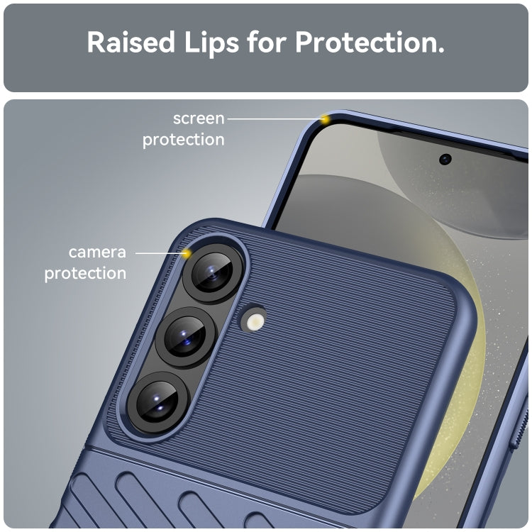 For Samsung Galaxy S25+ 5G Thunderbolt Shockproof TPU Phone Case(Blue) by buy2fix