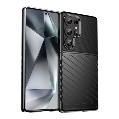 For Samsung Galaxy S25 Ultra 5G Thunderbolt Shockproof TPU Phone Case(Black) by buy2fix