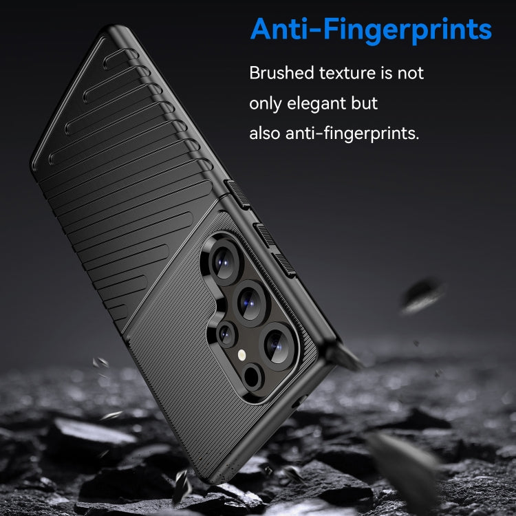 For Samsung Galaxy S25 Ultra 5G Thunderbolt Shockproof TPU Phone Case(Black) by buy2fix