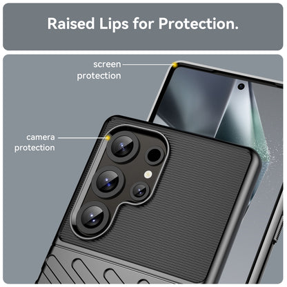 For Samsung Galaxy S25 Ultra 5G Thunderbolt Shockproof TPU Phone Case(Black) by buy2fix