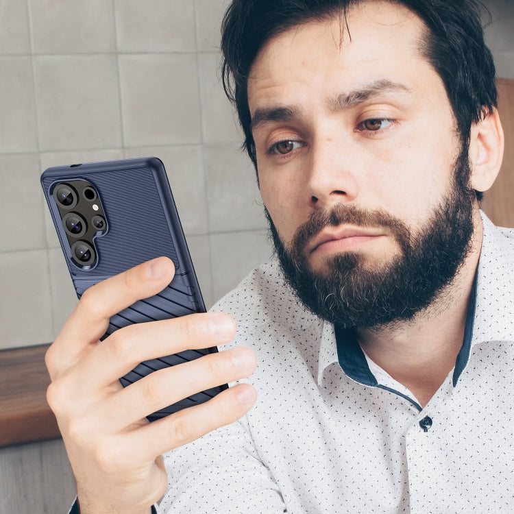 For Samsung Galaxy S25 Ultra 5G Thunderbolt Shockproof TPU Phone Case(Blue) by buy2fix