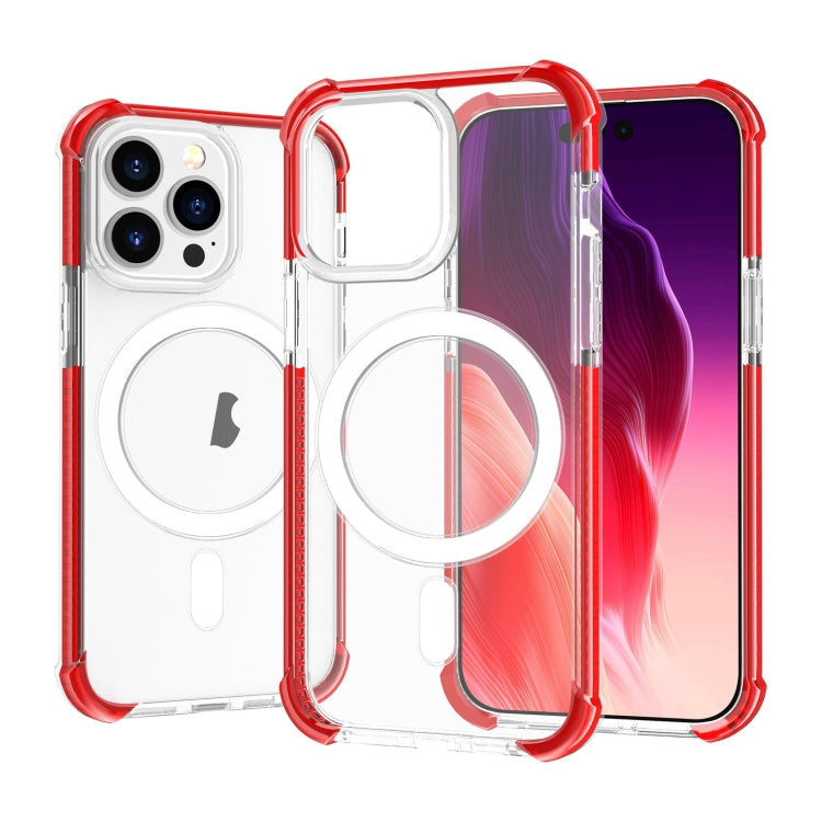 For iPhone 15 Pro Acrylic Magsafe Magnetic Shockproof Phone Case(Red) - iPhone 15 Pro Cases by buy2fix | Online Shopping UK | buy2fix
