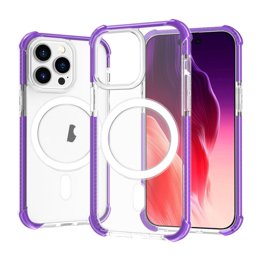 For iPhone 15 Pro Acrylic Magsafe Magnetic Shockproof Phone Case(Purple) - iPhone 15 Pro Cases by buy2fix | Online Shopping UK | buy2fix