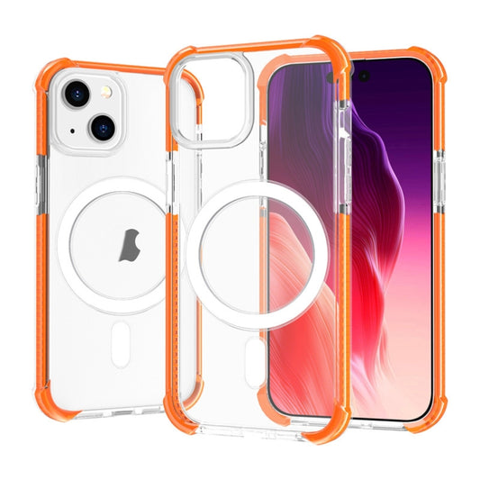 For iPhone 15 Acrylic Magsafe Magnetic Shockproof Phone Case(Orange) - iPhone 15 Cases by buy2fix | Online Shopping UK | buy2fix