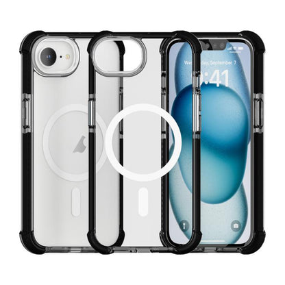 For iPhone 16e Acrylic Magsafe Magnetic Shockproof Phone Case(Black) - iPhone 16e Cases by buy2fix | Online Shopping UK | buy2fix