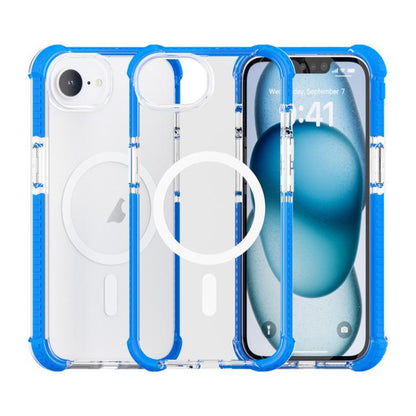 For iPhone 16e Acrylic Magsafe Magnetic Shockproof Phone Case(Blue) - iPhone 16e Cases by buy2fix | Online Shopping UK | buy2fix