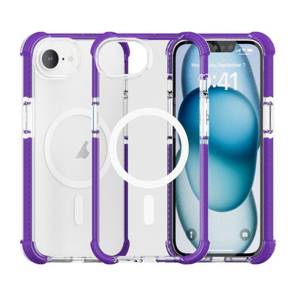 For iPhone 16e Acrylic Magsafe Magnetic Shockproof Phone Case(Purple) - iPhone 16e Cases by buy2fix | Online Shopping UK | buy2fix
