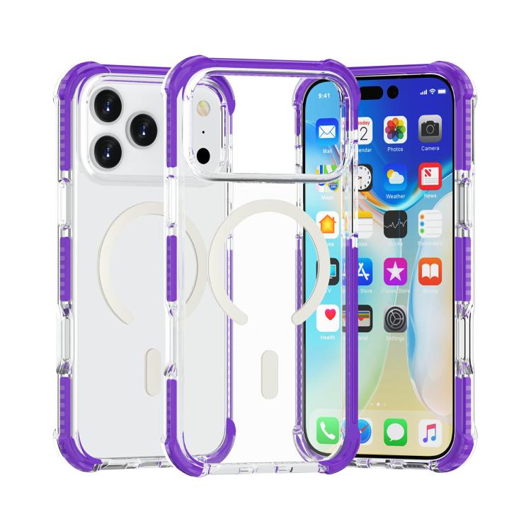 For iPhone 17 Pro Max Acrylic Magsafe Magnetic Shockproof Phone Case(Purple) - iPhone 17 Pro Max Cases by buy2fix | Online Shopping UK | buy2fix