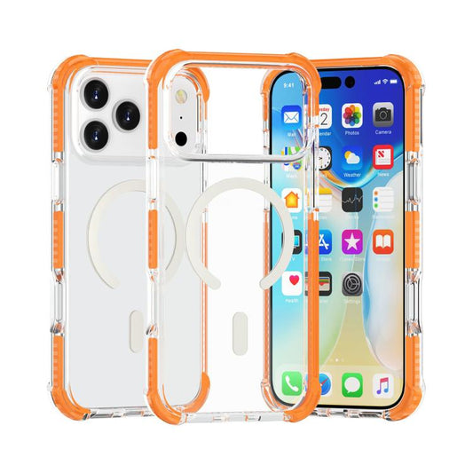 For iPhone 17 Pro Max Acrylic Magsafe Magnetic Shockproof Phone Case(Orange) - iPhone 17 Pro Max Cases by buy2fix | Online Shopping UK | buy2fix