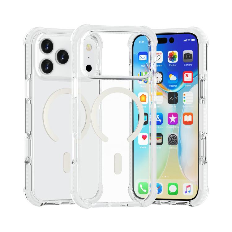For iPhone 17 Pro Acrylic Magsafe Magnetic Shockproof Phone Case(Transparent) - iPhone 17 Pro Cases by buy2fix | Online Shopping UK | buy2fix