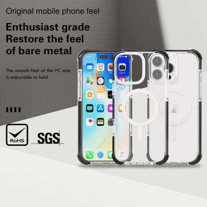 For iPhone 16e Acrylic Magsafe Magnetic Shockproof Phone Case(Transparent Black) - iPhone 16e Cases by buy2fix | Online Shopping UK | buy2fix