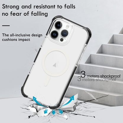 For iPhone 16e Acrylic Magsafe Magnetic Shockproof Phone Case(Transparent Black) - iPhone 16e Cases by buy2fix | Online Shopping UK | buy2fix