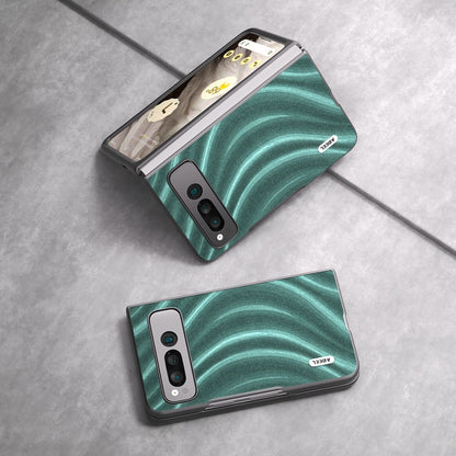 For Google Pixel Fold ABEEL Galactic Pattern Protective Phone Case(Green) by buy2fix