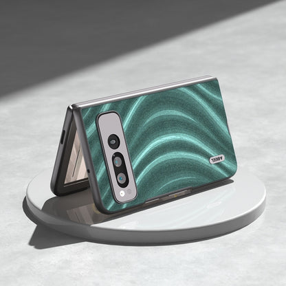 For Google Pixel Fold ABEEL Galactic Pattern Protective Phone Case(Green) by buy2fix