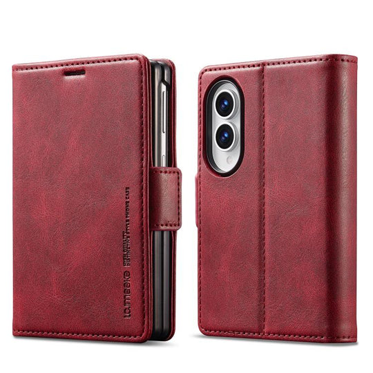 For Galaxy Z Fold8 5G LC.IMEEKE RFID Anti-theft Leather Phone Case(Red)