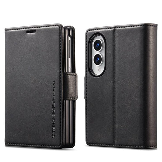 For Galaxy Z Fold8 5G LC.IMEEKE RFID Anti-theft Leather Phone Case(Black)