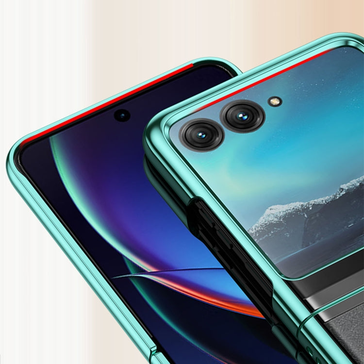 For Motorola Razr 40 Ultra Full Coverage Electroplate PC Transparent Phone Case(Purple) by buy2fix