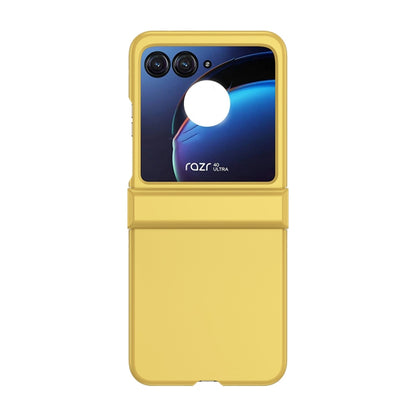 For Motorola Razr 40 Ultra Skin Feel PC Phone Case with Hinge(Yellow) by buy2fix