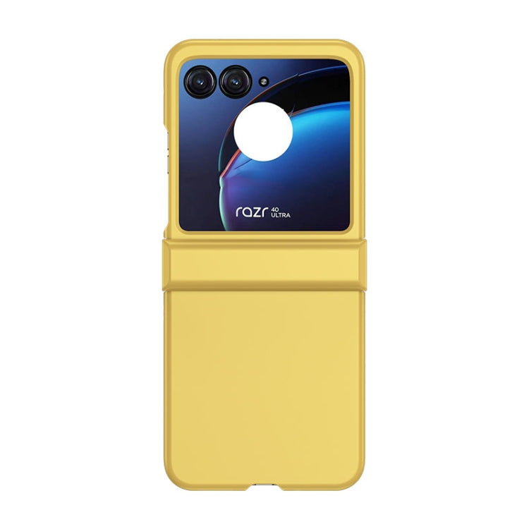 For Motorola Razr 40 Ultra / Razr 2023 3 in 1 Skin Feel PC Phone Case(Lemon Yellow) by buy2fix