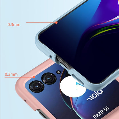 For Motorola Razr 50 3 in 1 Skin Feel PC Phone Case(Klein Blue) by buy2fix