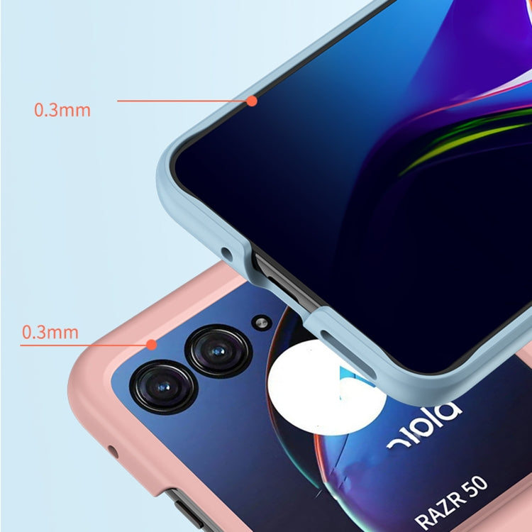 For Motorola Razr 50 3 in 1 Skin Feel PC Phone Case(Pink) by buy2fix