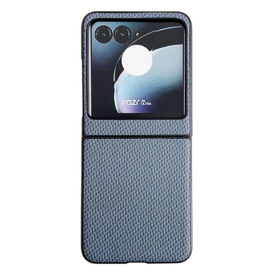 For Motorola Razr 40 Ultra / Razr 2023 Weave Texture PC Phone Case(Blue) - Motorola Cases by buy2fix | Online Shopping UK | buy2fix