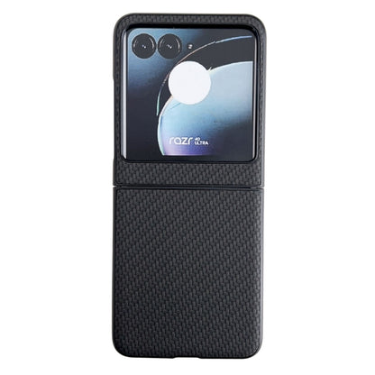 For Motorola Razr 40 Ultra / Razr 2023 Weave Texture PC Phone Case(Black) - Motorola Cases by buy2fix | Online Shopping UK | buy2fix