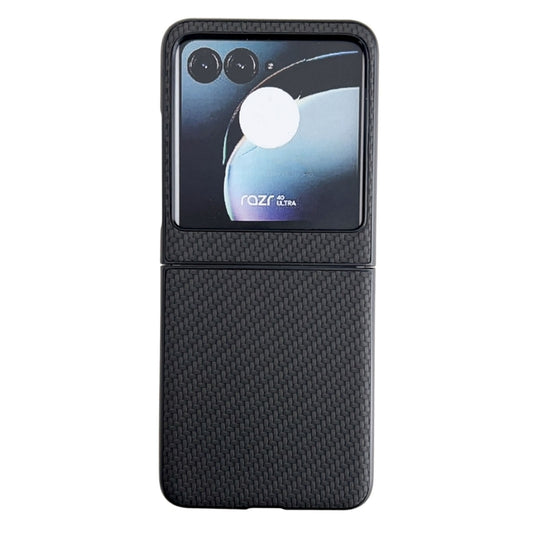 For Motorola Razr 40 Ultra / Razr 2023 Weave Texture PC Phone Case(Black) - Motorola Cases by buy2fix | Online Shopping UK | buy2fix