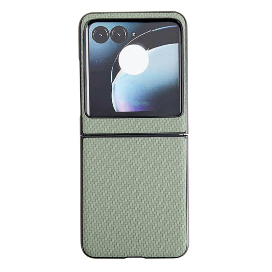 For Motorola Razr 50 Weave Texture PC Phone Case(Green) by buy2fix