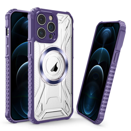 For iPhone 12 Pro CD Texture Magsafe Phone Case(Dark Purple) by buy2fix
