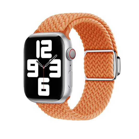 For Apple Watch Ultra 49mm Nylon Loop Magnetic Buckle Watch Band(Orange) by buy2fix
