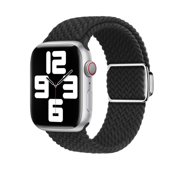 For Apple Watch Ultra 49mm Nylon Loop Magnetic Buckle Watch Band(Black) by buy2fix