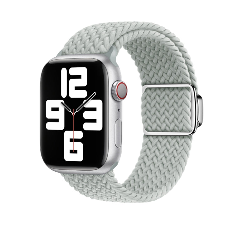 For Apple Watch Ultra 49mm Nylon Loop Magnetic Buckle Watch Band(Light Grey) by buy2fix