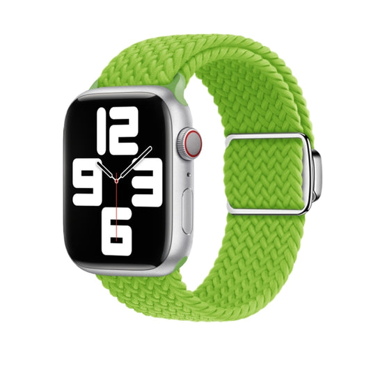 For Apple Watch Ultra 2 49mm Nylon Loop Magnetic Buckle Watch Band(Yellow Green) by buy2fix