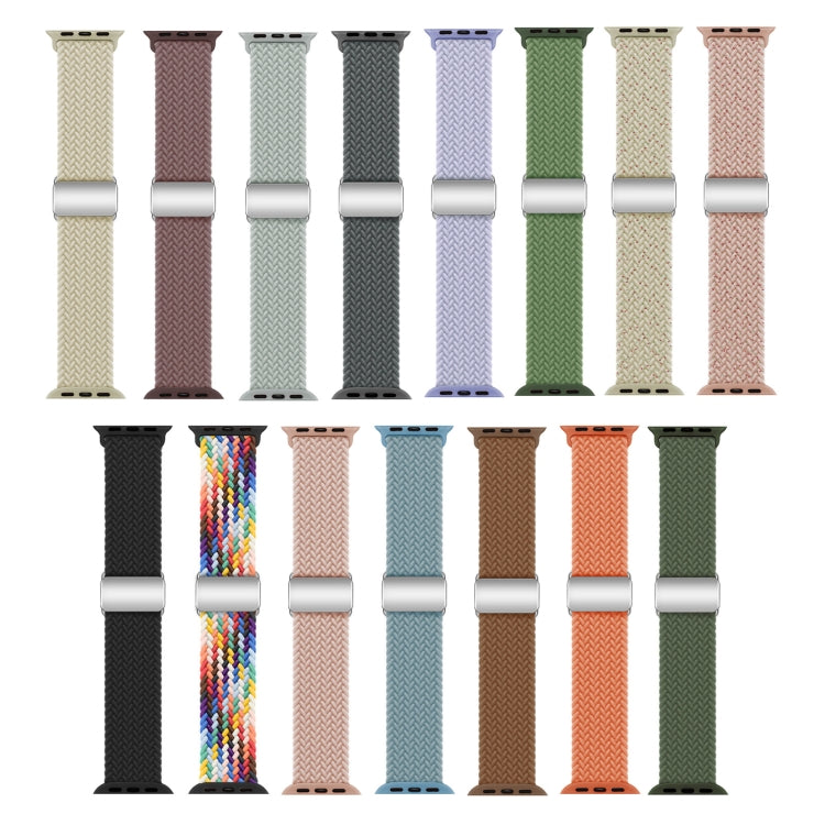 For Apple Watch Ultra 49mm Nylon Loop Magnetic Buckle Watch Band(Starlight Pink) by buy2fix