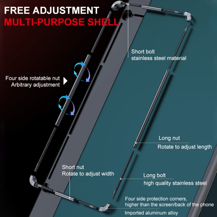 For iPhone 15 Pro Machinist Metal Phone Protective Frame(Black) - iPhone 15 Pro Cases by buy2fix | Online Shopping UK | buy2fix