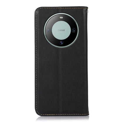 For Huawei Mate 60 KHAZNEH Nappa Top Layer Cowhide Leather Phone Case(Black) - Huawei Cases by buy2fix | Online Shopping UK | buy2fix