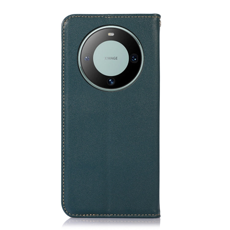 For Huawei Mate 60 KHAZNEH Nappa Top Layer Cowhide Leather Phone Case(Green) - Huawei Cases by buy2fix | Online Shopping UK | buy2fix