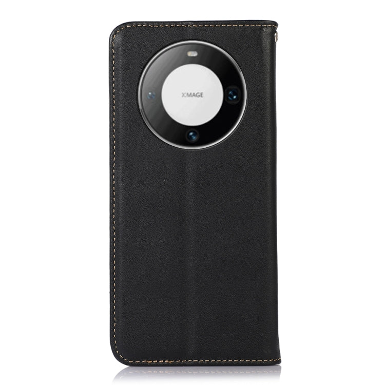 For Huawei Mate 60 Pro KHAZNEH Nappa Top Layer Cowhide Leather Phone Case(Black) - Huawei Cases by buy2fix | Online Shopping UK | buy2fix