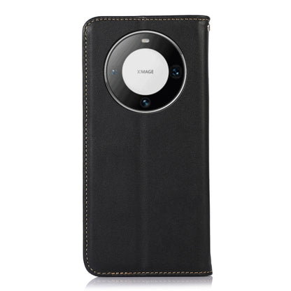 For Huawei Mate 60 Pro KHAZNEH Nappa Top Layer Cowhide Leather Phone Case(Black) - Huawei Cases by buy2fix | Online Shopping UK | buy2fix