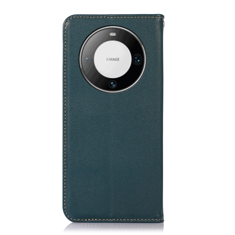 For Huawei Mate 60 Pro KHAZNEH Nappa Top Layer Cowhide Leather Phone Case(Green) - Huawei Cases by buy2fix | Online Shopping UK | buy2fix