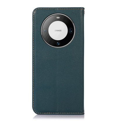 For Huawei Mate 60 Pro KHAZNEH Nappa Top Layer Cowhide Leather Phone Case(Green) - Huawei Cases by buy2fix | Online Shopping UK | buy2fix
