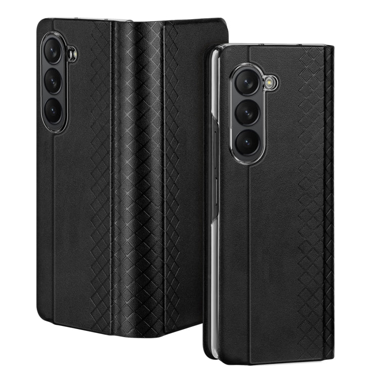 For Samsung Galaxy Z Fold5 5G DUX DUCIS Bril Series PU + TPU Phone Case(Black) by DUX DUCIS