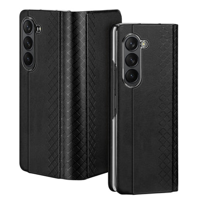For Samsung Galaxy Z Fold5 5G DUX DUCIS Bril Series PU + TPU Phone Case(Black) by DUX DUCIS