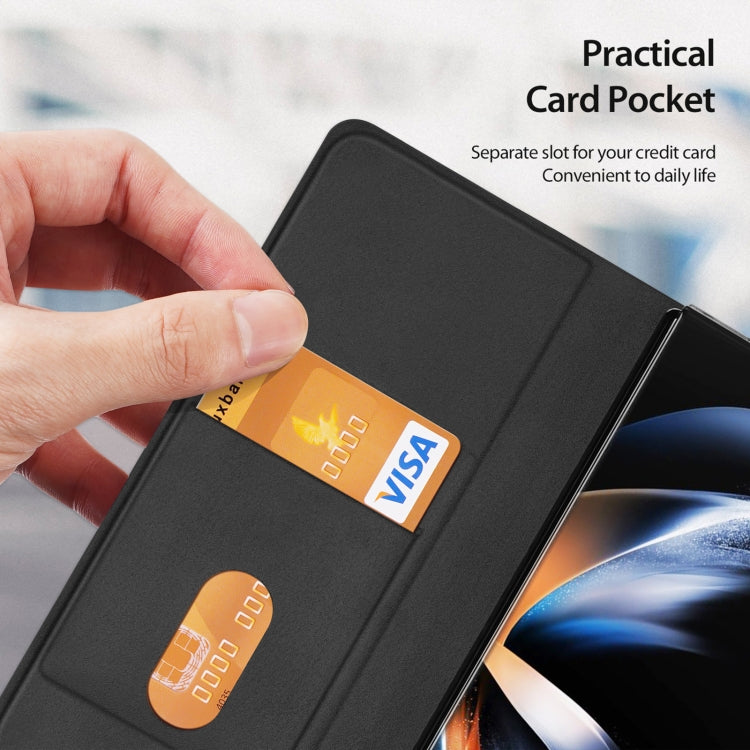 For Samsung Galaxy Z Fold5 5G DUX DUCIS Bril Series PU + TPU Phone Case(Black) by DUX DUCIS