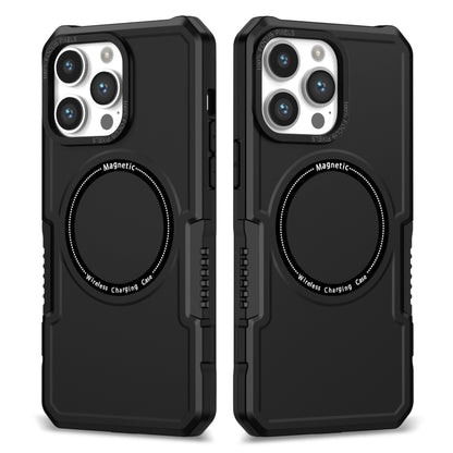For iPhone 15 Pro Shockproof Armor MagSafe Phone Case(Black) - iPhone 15 Pro Cases by buy2fix | Online Shopping UK | buy2fix