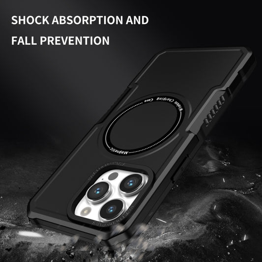 For iPhone 15 Pro Shockproof Armor MagSafe Phone Case(Black) - iPhone 15 Pro Cases by buy2fix | Online Shopping UK | buy2fix